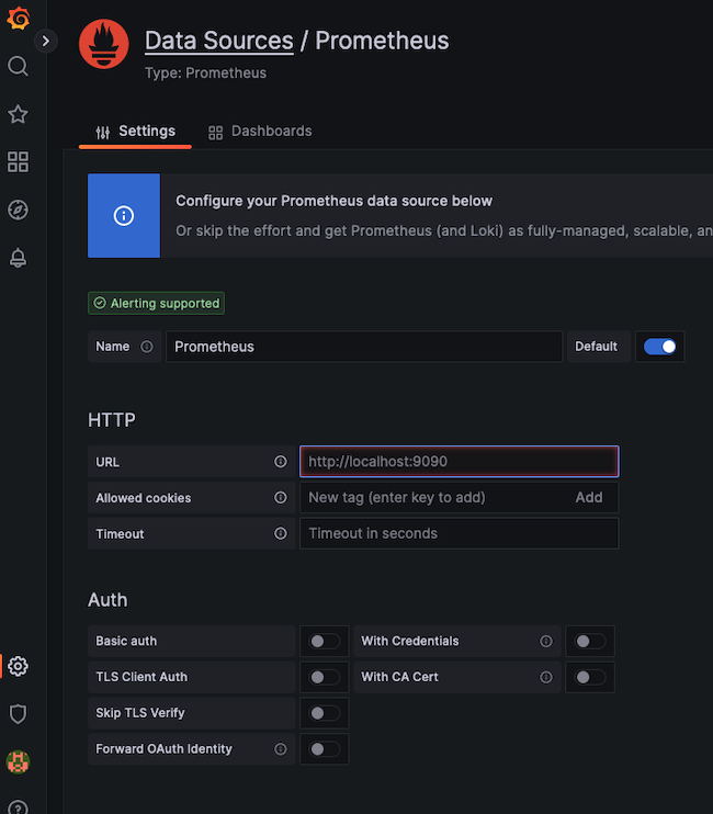 Configure the Prometheus Data Source Configure the Prometheus Data Source